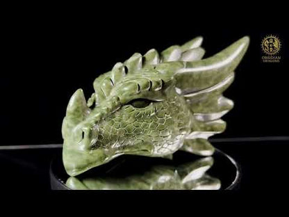Tête de dragon en jade des 9 dragons – Esprit de la montagne