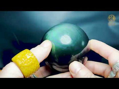 Grande sphère en obsidienne Mento Huichol du Mexique