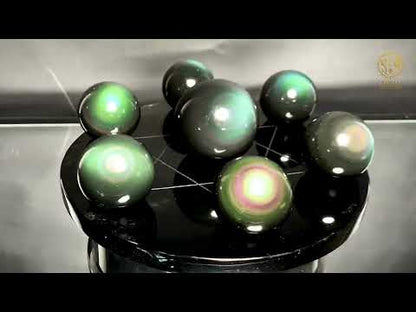 Celestial Eye Obsidian Hexagram – Energy Amplifier