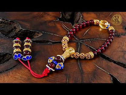 Video du Bracelet mala en grenat et citrine – Shibazi 18 perles - Obsidian Dragons