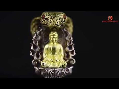 Pendentif phurba- Cobra protégeant le bouddha