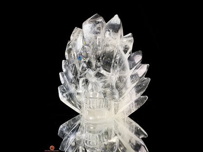Crâne de Cristal en Cristal de Roche – Totem de Lumière