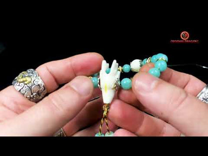 Bracelet en amazonite - Nacre - Gazelle du Dharmachakra