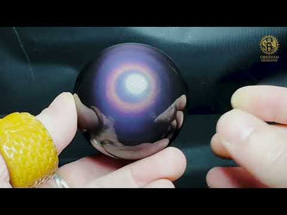 Sphère en obsidienne œil céleste exceptionnelle– Spécimen rare