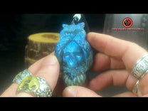 Pendentif Crâne Vert Turquoise - Matière Légère - Taille Moyenne (10-12) - Neuf Sans étiquettes