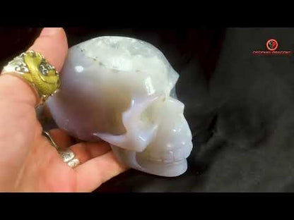 Crâne de cristal- Géode de quartz- Unique