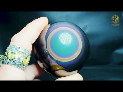 Sphère en obsidienne œil céleste rare - Qualité premium