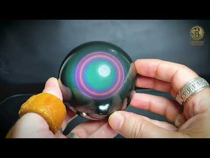 Grande Sphère en Obsidienne Œil Céleste - Qualité Prestige