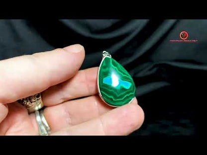 Pendentif chrysocolle malachite authentique- bijou unique