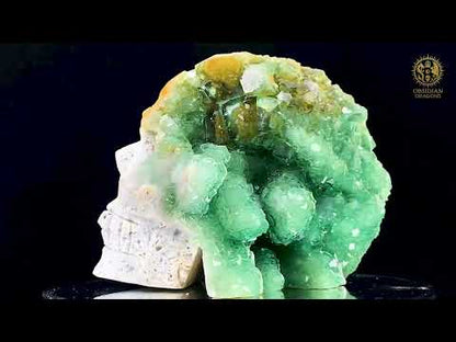 Crâne de Cristal en Fluorite Verte Brute – Clarté Énergétique