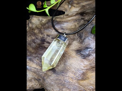 Pendentif Pointe de Cristal – Citrine - Lame de Lumière