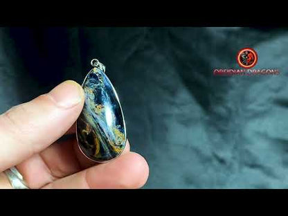 Pendentif pietersite- Serti argent 925