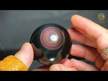 Exceptionnelle Sphère en Obsidienne Œil Céleste Rare