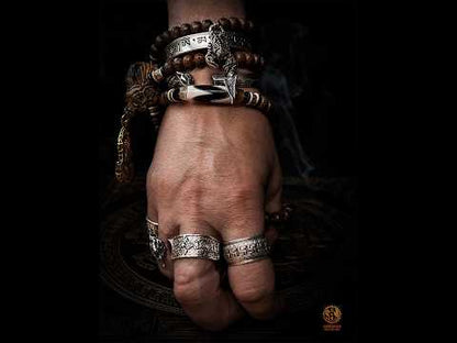 Tibetisch-buddhistischer Ring - Dorje - Om mani padme hum