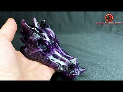 crâne de dragon- artisanal- fluorite- unique