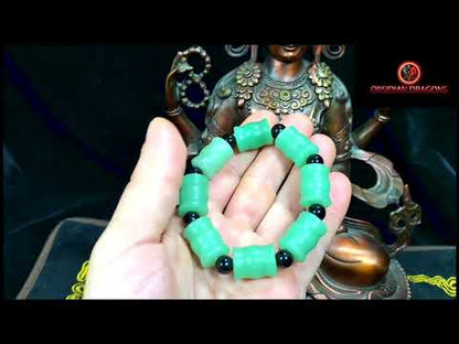 bracelet en jade néphrite naturel- taille bambou