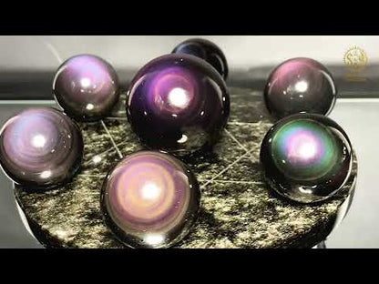 Hexagramme en Obsidienne Œil Céleste – vortex energetique