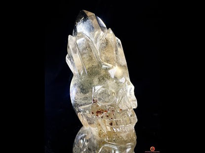 Crâne de Cristal en Quartz Fumé – Crâne de Cristal à Pointes