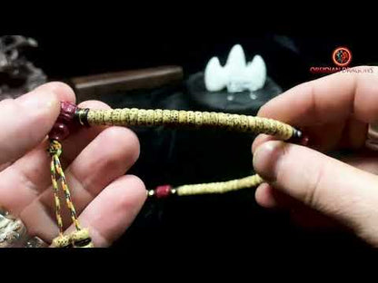 Petit mala artisanal de voyage-  108 Graines de bodhi