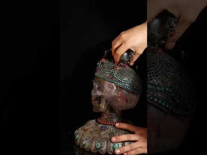 Grand crâne de cristal tibétain authentique- cérémonie tantrique