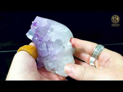 Crâne de Cristal en Améthyste – Oracle d'éveil