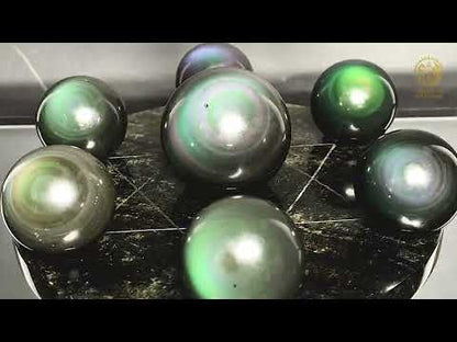 Hexagramme en Obsidienne Œil Céleste – Concentration énergétique