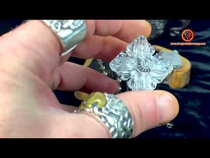 Pendentif dorje- Vajra- cristal de roche naturel
