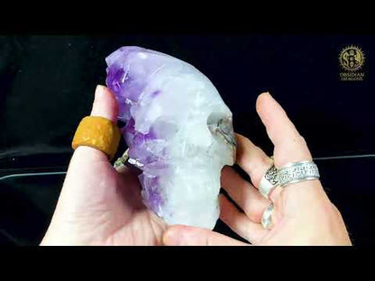 Crâne de Cristal en Améthyste – Éveil Stellaire