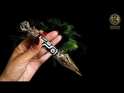 Phurba tibétain avec DZI à 9 yeux
