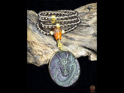 Mala Dragon en Obsidienne – Protection et Énergie - unique