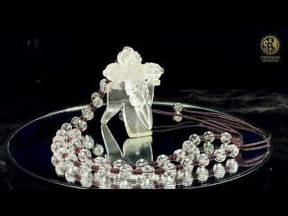 Pendentif Phurba en Cristal de Roche naturel - Vaincre les démons