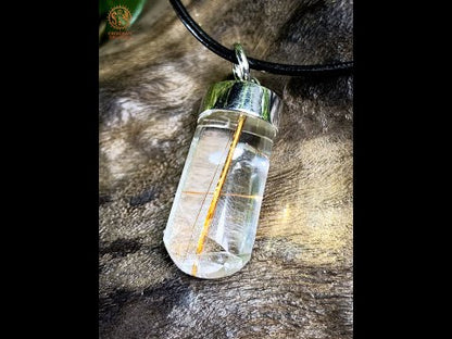 pendentif quartz tourmaline et rutile - Ancrage et Clarté