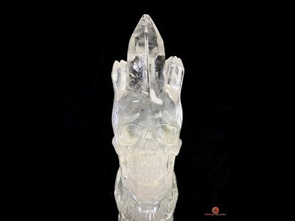 Crâne de Cristal de Roche - Crâne à Pointes de cristal
