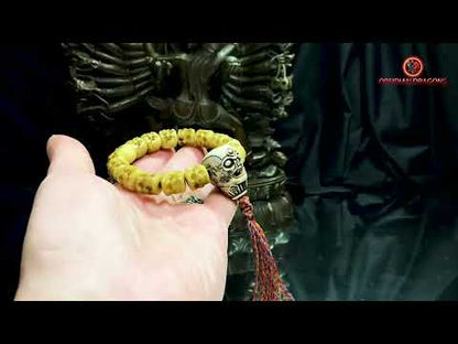 Bracelet Mala Tibétain en Os - Crânes et Citipati