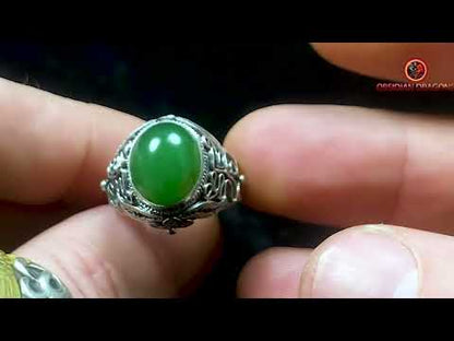 Bague en Jade- Argent filigrané- Qing Dynastie