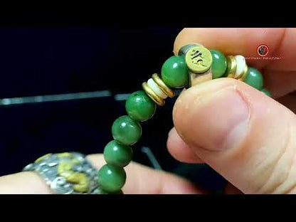 bracelet de protection bouddhiste- Bracelet en jade vert