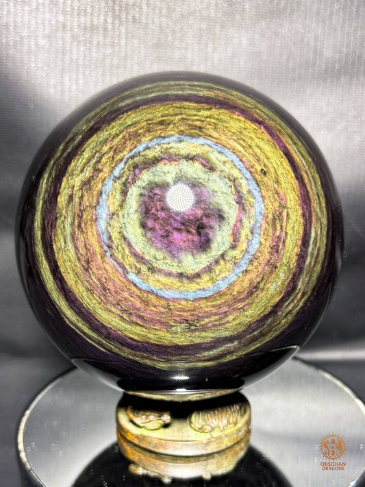 Sphère en Obsidienne Mentohuichol Rare 13cm 2,3kg | obsidian dragons