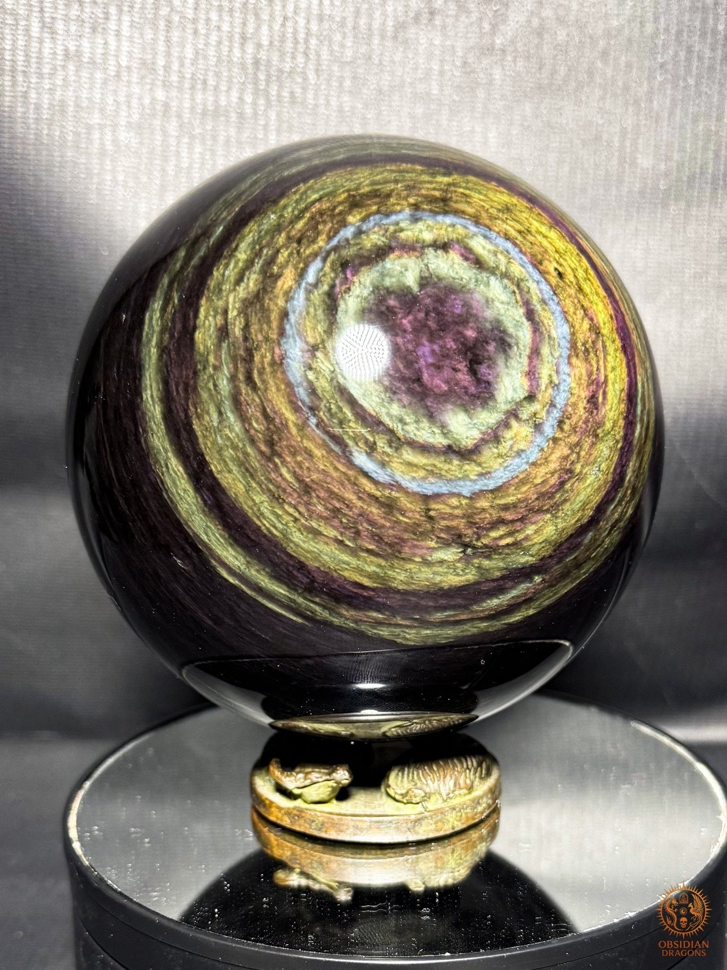 Sphère en Obsidienne Mentohuichol Rare 13cm 2,3kg | obsidian dragons