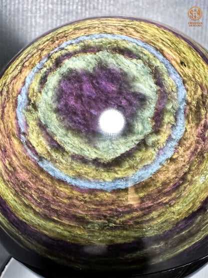 Sphère en Obsidienne Mentohuichol Rare 13cm 2,3kg | obsidian dragons