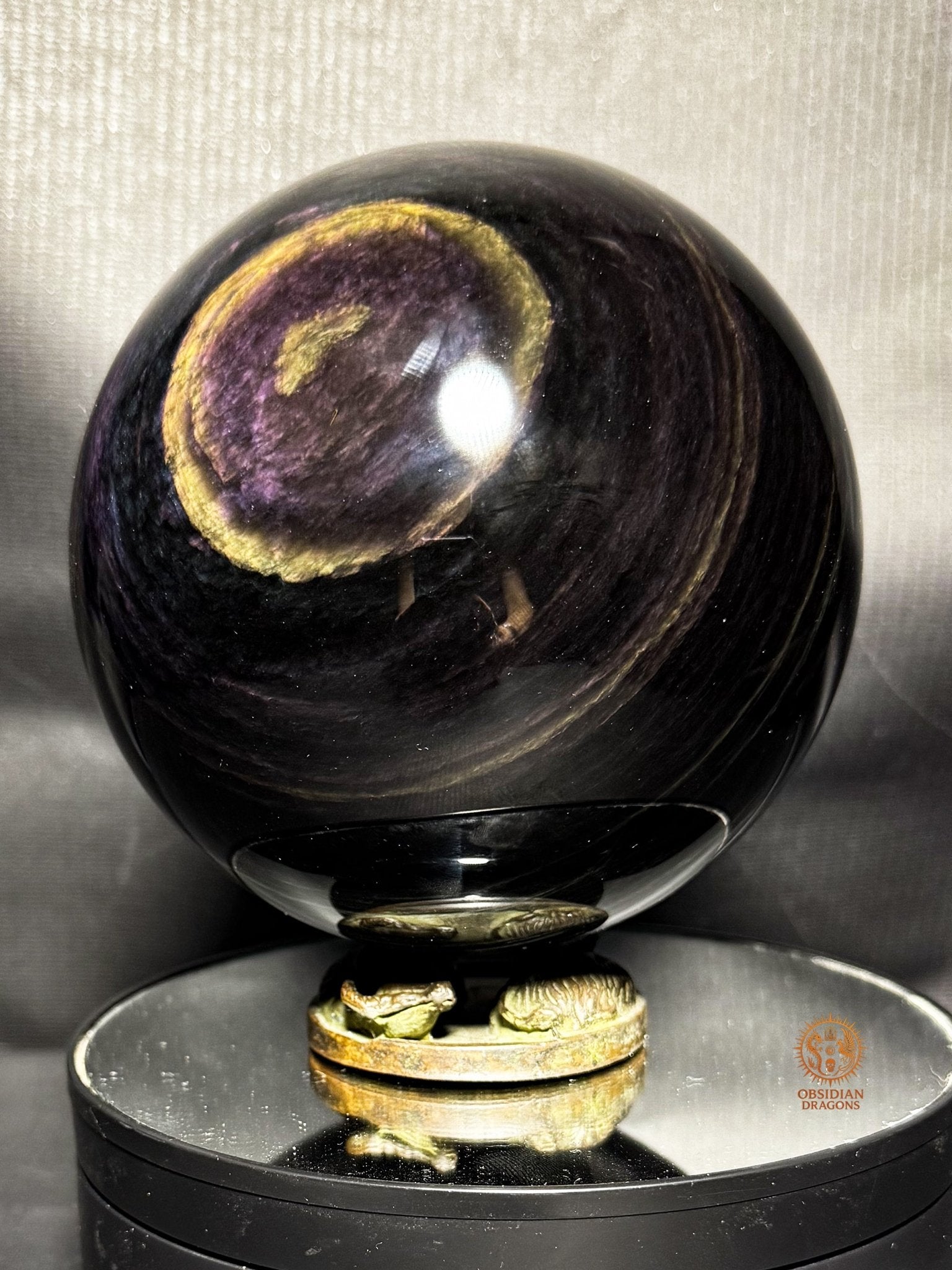 Sphère en Obsidienne Mentohuichol Rare 13cm 2,3kg | obsidian dragons