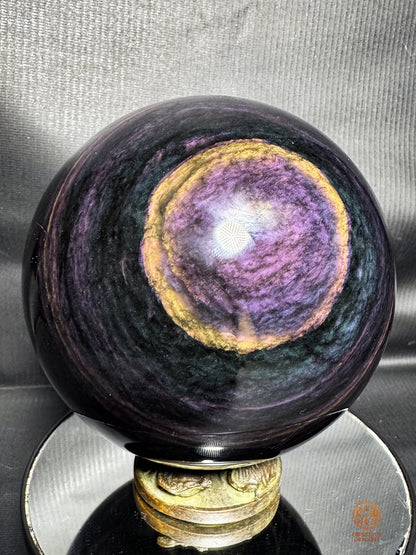 Sphère en obsidienne Mentohuichol Rare 13cm 2,3kg - obsidian dragons
