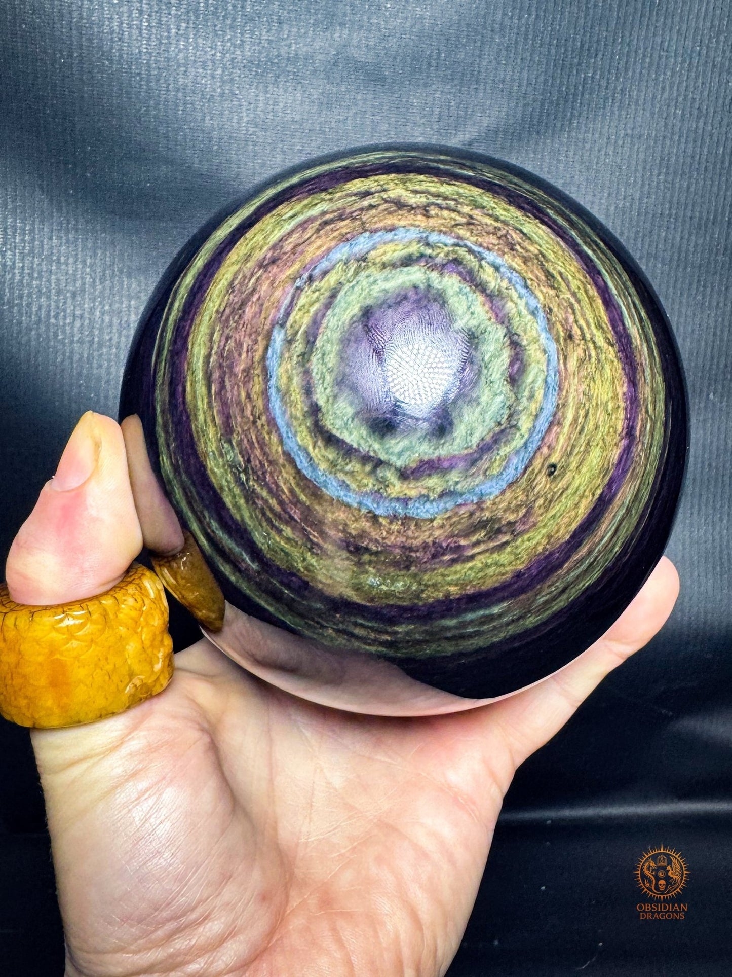 Sphère en Obsidienne Mentohuichol Rare 13cm 2,3kg | obsidian dragons