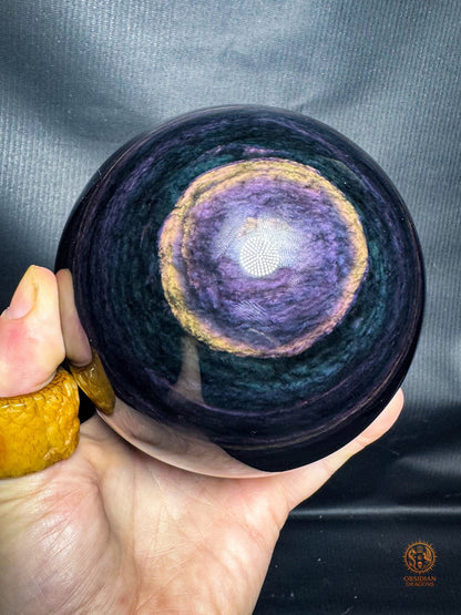 Sphère en Obsidienne Mentohuichol Rare 13cm 2,3kg | obsidian dragons