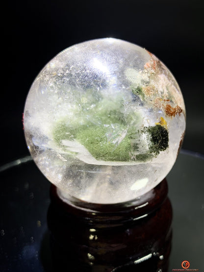 sphère de quartz chlorite - boule de cristal - pièce unique | obsidian dragons