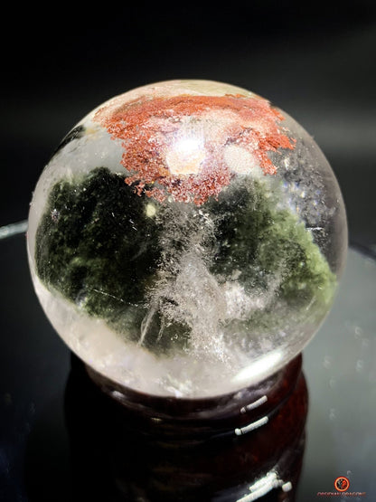 sphère de quartz chlorite - boule de cristal - pièce unique | obsidian dragons