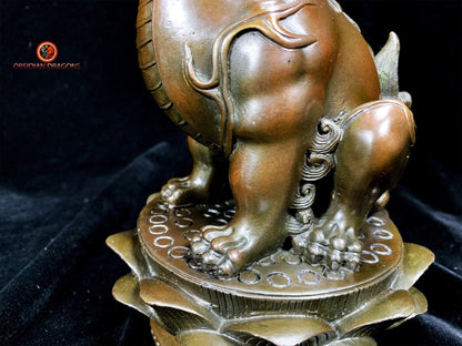 Statuette Pixiu en Bronze - Protection et Prospérité Feng Shui | obsidian dragons