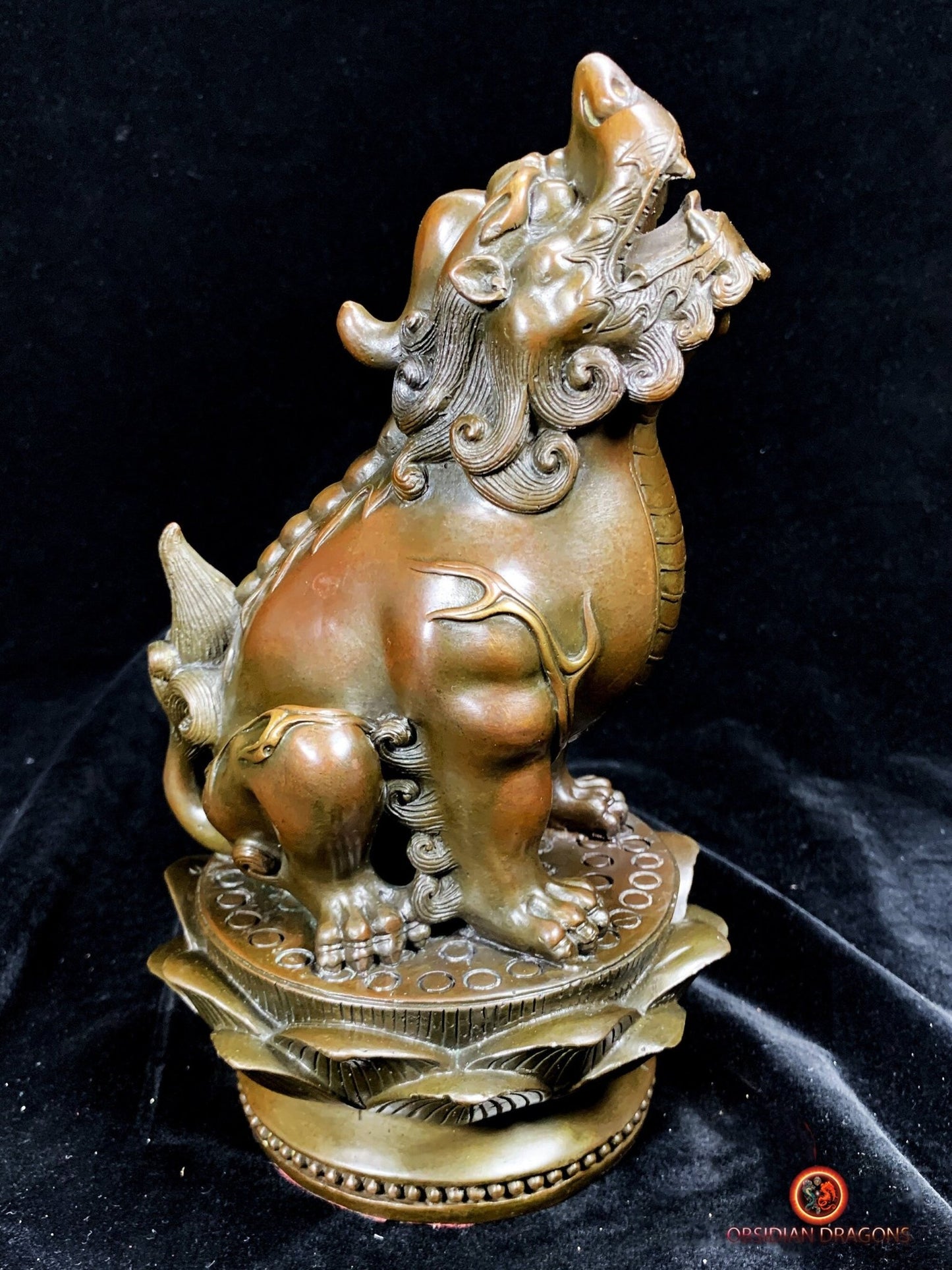 Statuette Pixiu en Bronze - Protection et Prospérité Feng Shui | obsidian dragons