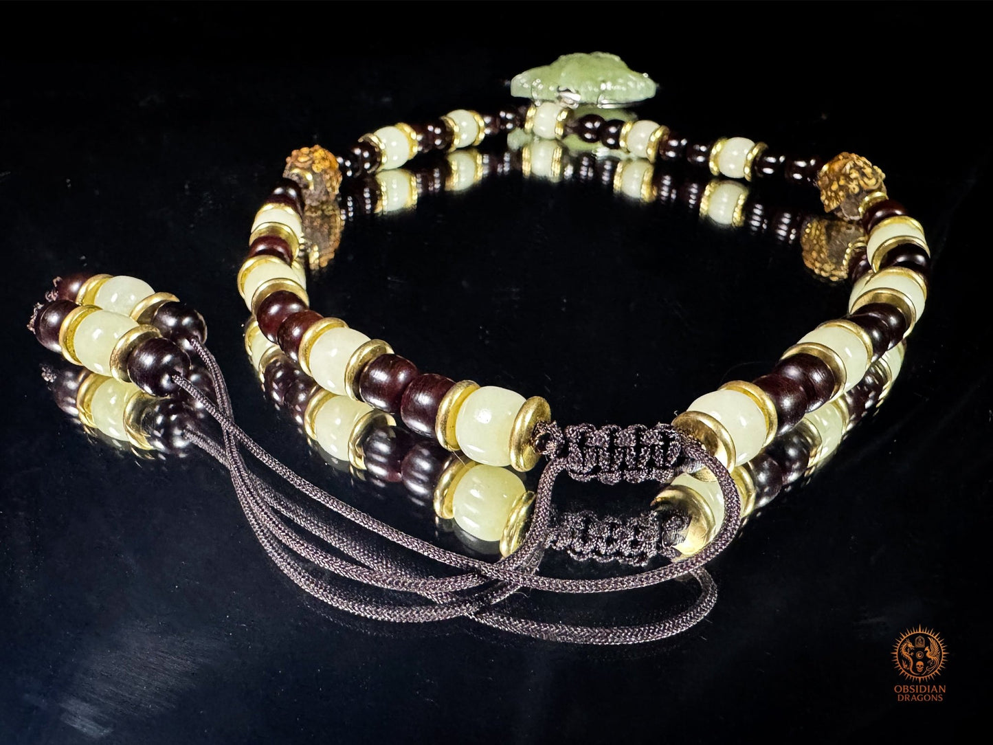 Talisman Pixiu en jade naturel du Qinghai – Pièce unique - obsidian dragons