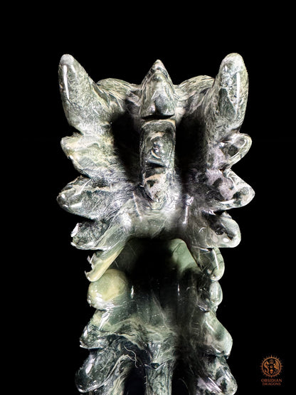 Tête de dragon en jade des 9 dragons – Gardien silencieux | obsidian dragons