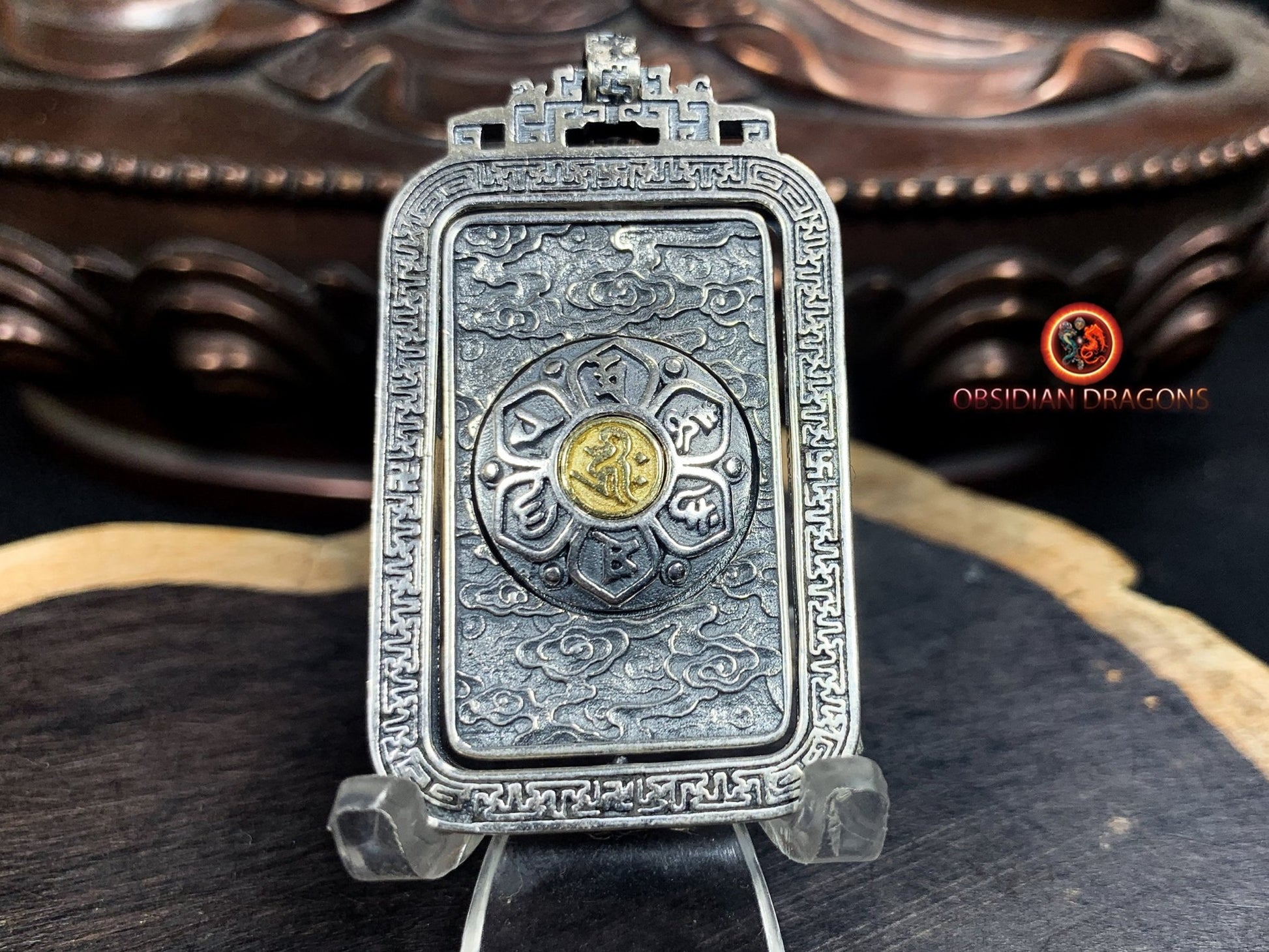 Amulette de protection tibétaine- Om Mani Padme Hum